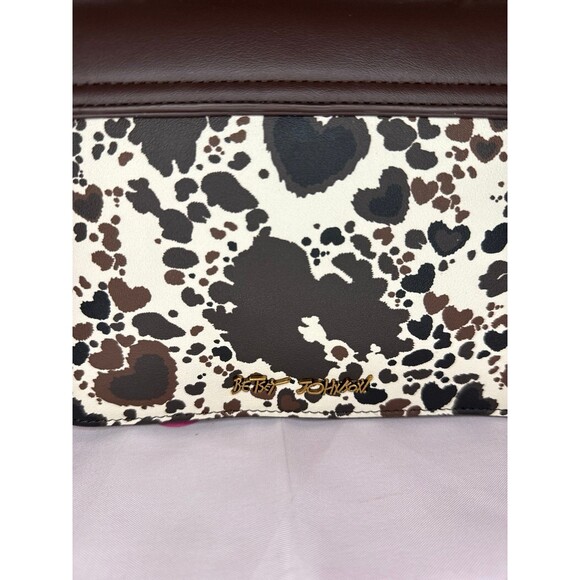 Betsey Johnson XO Mylo Heart Cow Print Shoulder Bag - Picture 6 of 8
